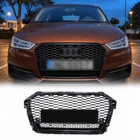 Grille calandre Audi A1 8X 15-18 - Nid d'abeille RS1 quattro - Noir