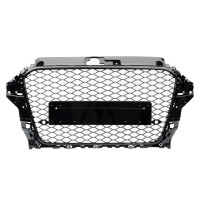 Grille calandre Audi A3 8V 12-16  - look RS3 - Noir Laqué Brillant + capteurs