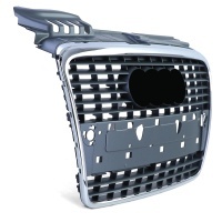 Grille calandre Audi A4 B7 04-08 - noir chrome - look sline - PDC