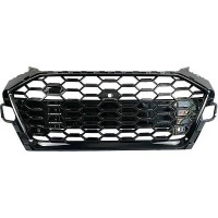 Grille calandre Audi A4 B9 19-24 - look RS4 - Noir brillant - camera PDC