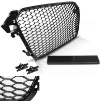 Grille calandre Audi A4 B8 facelift 11-15 - Noir brillant - look RS4