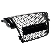 Grille calandre Audi A5 07-11 - look RS5 - Noir Laqué PDC
