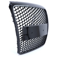 Grille calandre Audi A6 C6 4F 08-11 - look RS6 - Noir Laqué