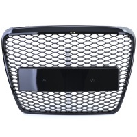 Grille calandre Audi A6 C6 4F 08-11 - look RS6 - Noir Laqué