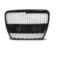 Grille calandre Audi A6 C6 04-08 - look RS6 - Noir Laqué