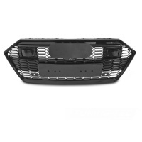 Grille calandre Audi A7 C8 4K 18-23 - Noir brillant logo - look RS7