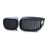 Grilles calandre BMW Serie 1 E81  E87 04-07 - Noir Mat