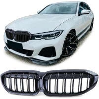Grilles calandre BMW Serie 3 G20 G21 look m3 - 18-22 - Noir Brillant