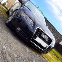 Grille calandre Audi A3 8P 05-08 - Nid d'abeille - Noir Chrome