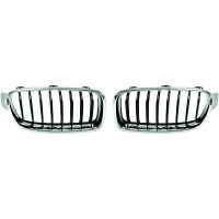 Grilles calandre BMW Serie 3 F30 F31 11-15 - Chrome Noir