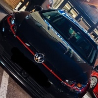 Grille calandre VW Golf 7 (VII) 12-17 - look GTI - Rouge Noir brillant