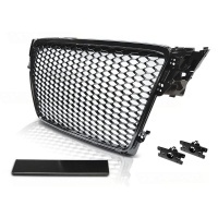 Grille calandre Audi A4 B8 08-11 - noir laque - look RS4
