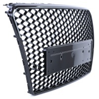 Grille calandre Audi A7 C7 4G 10-14 - Noir brillant - look RS7