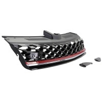 Grille calandre VW Golf 7.5 phase 2 (VII) 17-20 - look GTI - Noir brillant