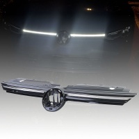 Grille calandre VW Golf 8 (VIII) 20-23 - look R avec LED - Noir brillant