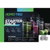 Kit entretien voiture Road-Teq CCC90 - 6 produits - 2 microfibres - 1 éponge
