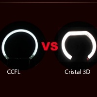4 Angel eyes cristal LED 3D BMW Serie 3 E46 sans xénon