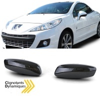 2 Clignotants dynamiques LED pour 207 308 3008 5008 C3 C4 C5 DS3 DS4 - Noir