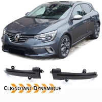 2 Clignotants retro dynamiques LED Renault Megane 4 - Noir