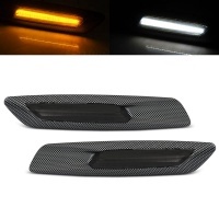 Clignotants repetiteurs LED BMW E60 E61 E90 E91 E92 E81 E82 E87 Look F10 - Carbone Fumé
