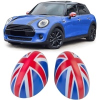 Coques retroviseur bleu blanc rouge Mini F54 F55 F56 F57 13-18 - look Union