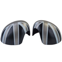 Coques retroviseur Noir Gris Mini F54 F55 F56 F57 13-18 - look Union