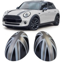 Coques retroviseur Noir Gris Mini F54 F55 F56 F57 13-18 - look Union