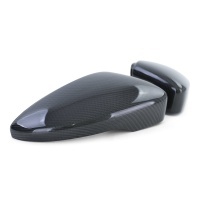 2 coques de retroviseur VW Scirocco - Carbone vernis - Noir Brillant