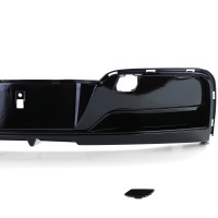 Diffuseur arriere BMW serie 1 F20 F21 phase 1 sortie simple noir brillant