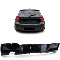 Diffuseur arriere BMW serie 1 F20 F21 phase 1 sortie simple noir brillant