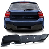 Diffuseur arriere BMW serie 1 F20 F21 phase 1 sortie simple noir mat