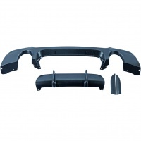 Diffuseur arriere BMW serie 3 E92 double sortie look 335i - noir mat