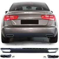 Diffuseur arriere AUDI A6 C7 4G 10-14 - Look S6 - Noir