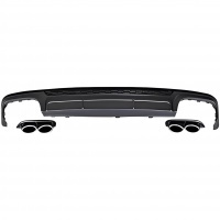 Diffuseur arriere AUDI A6 C8 sline 18-22 - Look S6 noir brillant argent