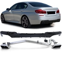 Kit Diffuseur Echappement BMW serie 5 F10 F11 duplex look V8 - Brillant
