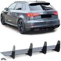 Extension splitter de diffuseur Audi A3 S3 8V Sportback/Hayon 17-21