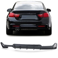 Diffuseur arriere BMW serie 4 F32 F33 F36 simple sortie double - noir mat