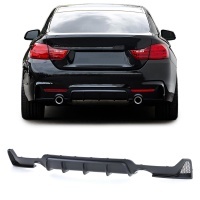 Diffuseur arriere BMW serie 4 F32 F33 F36 double sortie simple - noir mat