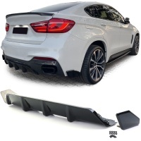 Diffuseur arriere BMW X6 F16 14-19 look M-P noir brillant