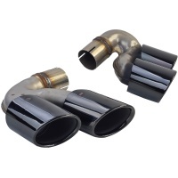 Embouts - Pots Echappements inox noir BMW X5 G05 X6 G06 - look m