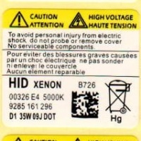 Pack 2 Ampoules Xenon D1S 5000K 35W