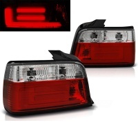 2 feux arriere BMW Serie 3 E36 berline LED BAR 90-99 - Rouge