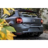 2 Feux arriere VW Polo 6R dynamiques - fullLED - Rouge Cerise