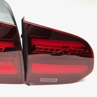 2 Feux arriere VW Golf 6 - fullLED dynamiques - look G8 - Rouge Cerise