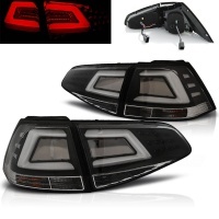 2 Feux arriere VW Golf 7 12-17 - LED BAR - Noir