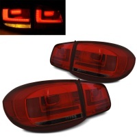 2 Feux arriere VW Tiguan 07-11 - LED BAR - Rouge fumée