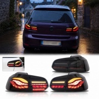 2 Feux arriere VW Golf 6 dynamiques look oled - LED - fumé