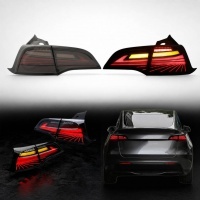 2 Feux arrière LED dynamiques fumés pour Tesla Model 3 / Y 17-23