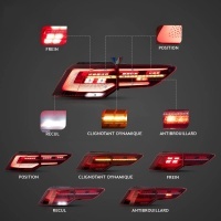 2 Feux arriere dynamiques VW Golf 8 20-24 - LED look IQ - Rouge