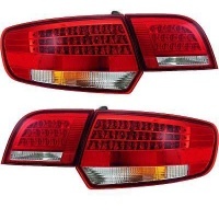 2 Feux AUDI A3 8PA Sportback LED 04-08 - Rouge